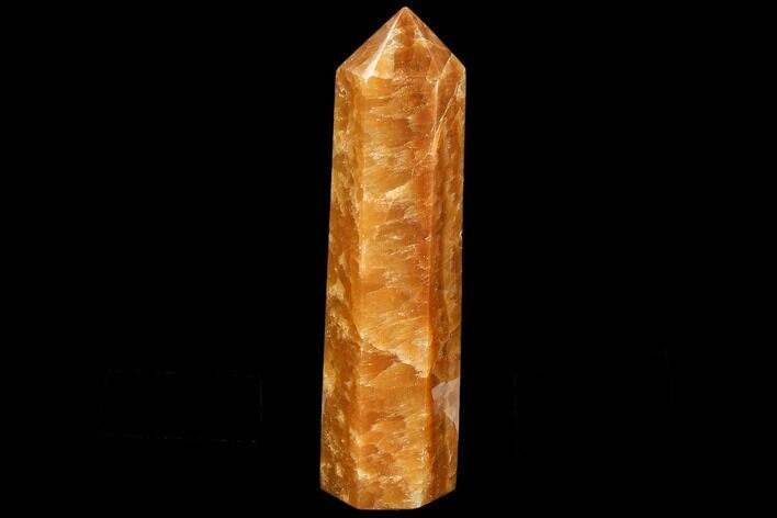 Polished, Orange Calcite Obelisk - Madagascar #108456